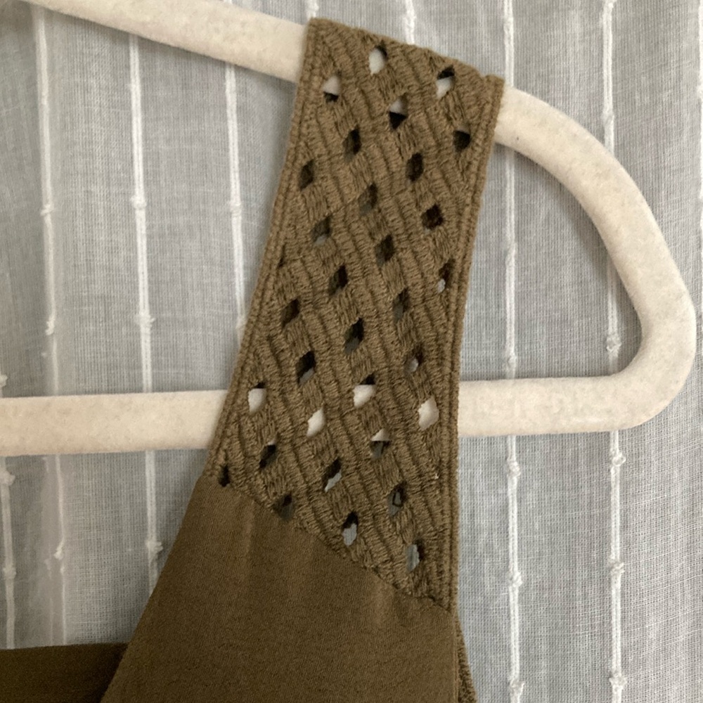 Anthropologie Olive Green Layered Tank Top - Picture 4 of 7